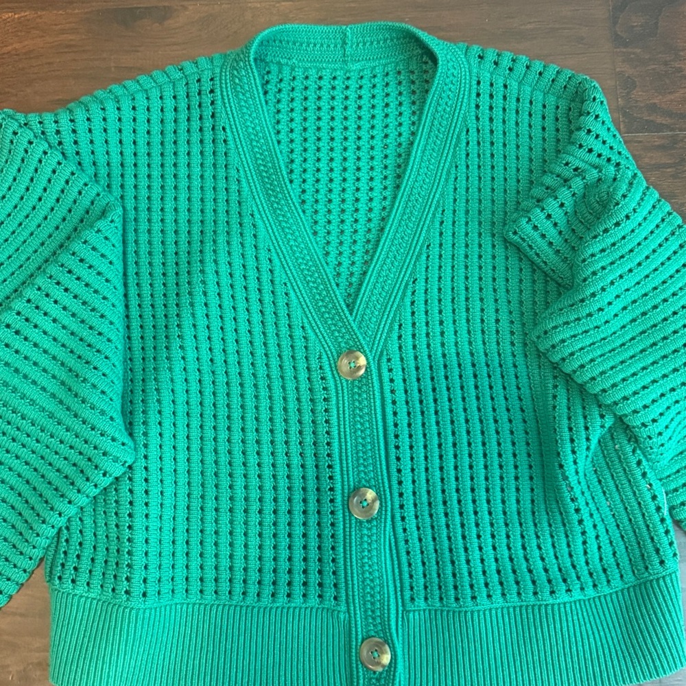 Lululemon Green Knit Cardigan Sweater - Women's xs - Picture 2 of 3